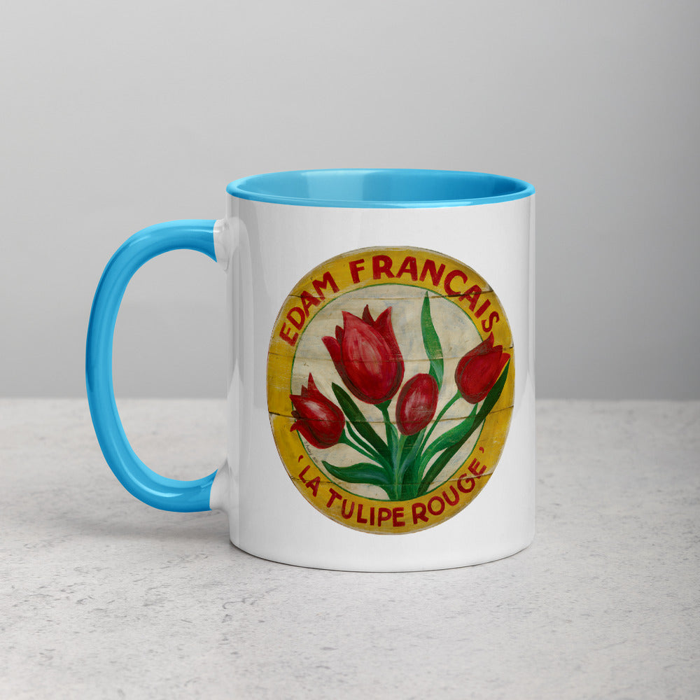 Red Tulip Mug with Color Inside