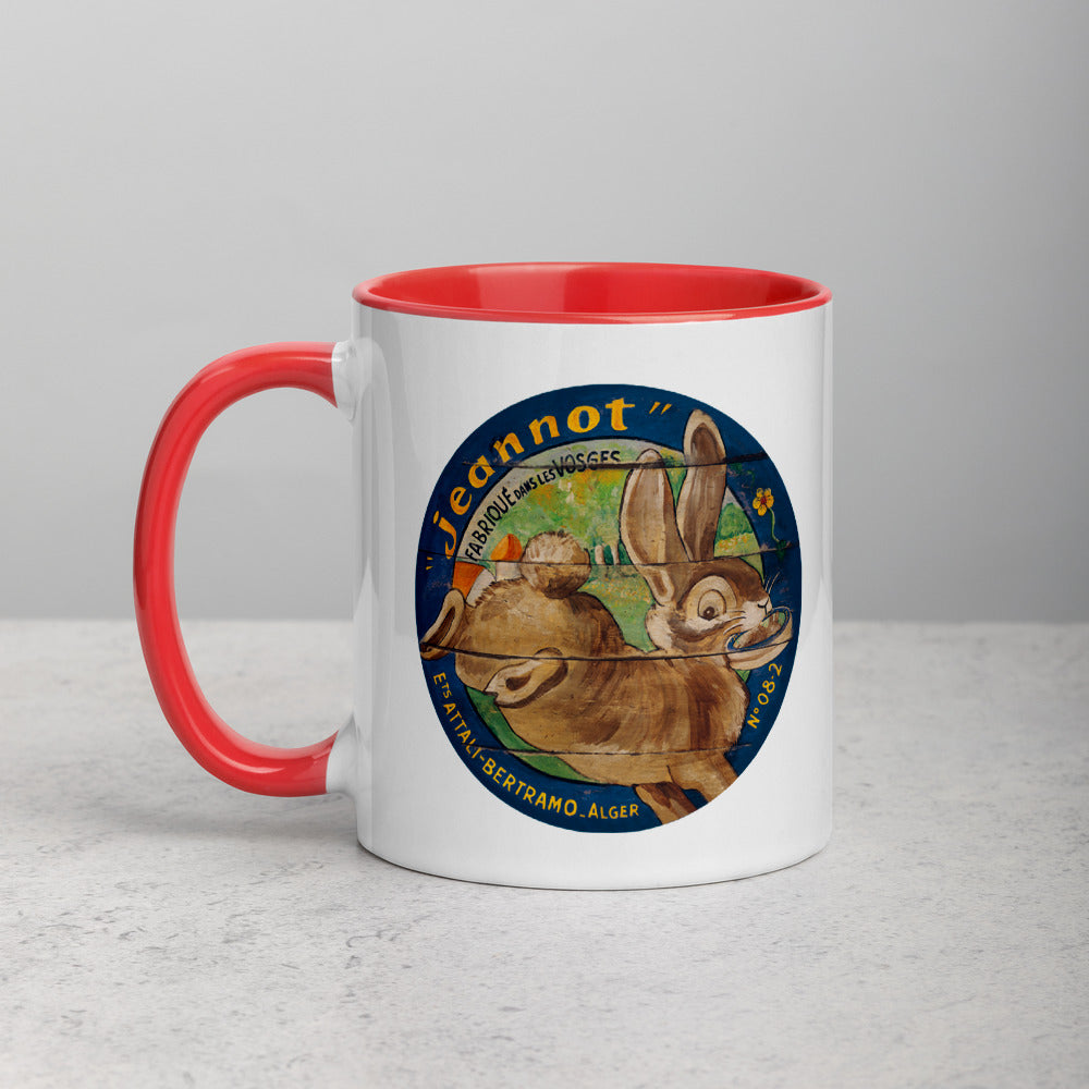 Brown Rabbit Mug with Color Inside
