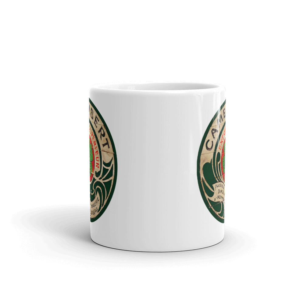 Green Lucky Clover White Glossy Mug