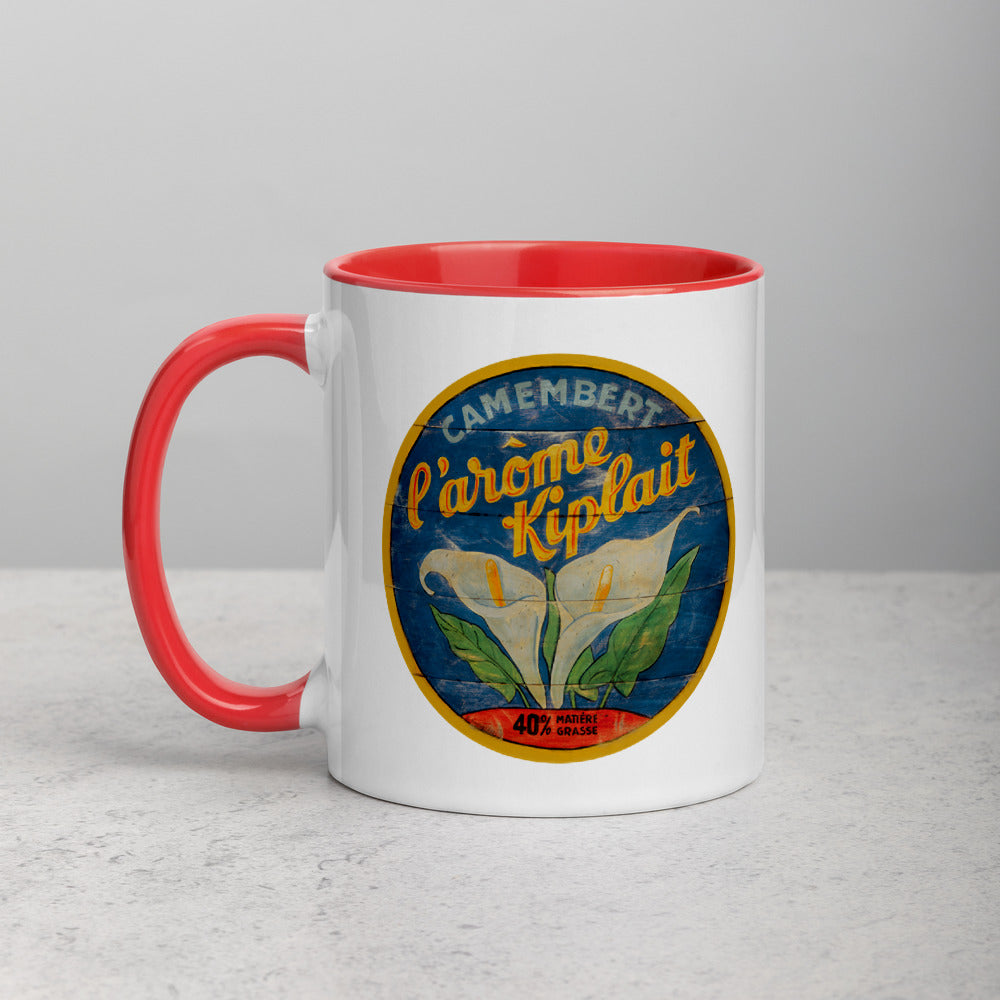 White Calla Lily Mug with Color Inside