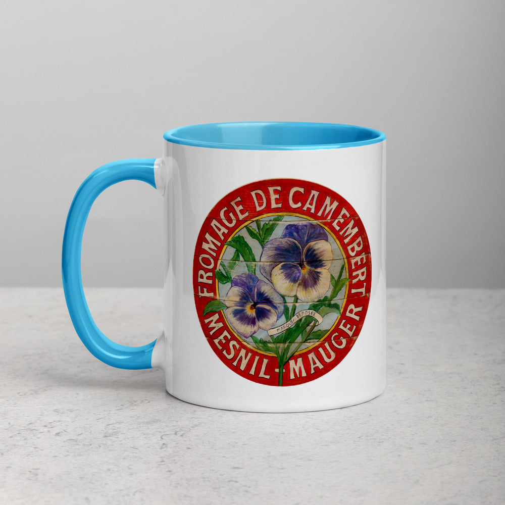 Purple Pansies Mug with Color Inside