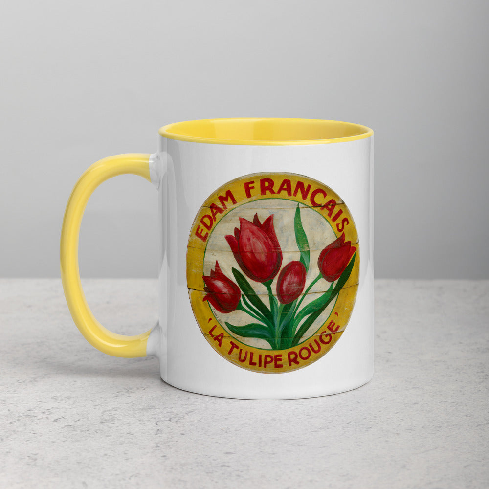 Red Tulip Mug with Color Inside