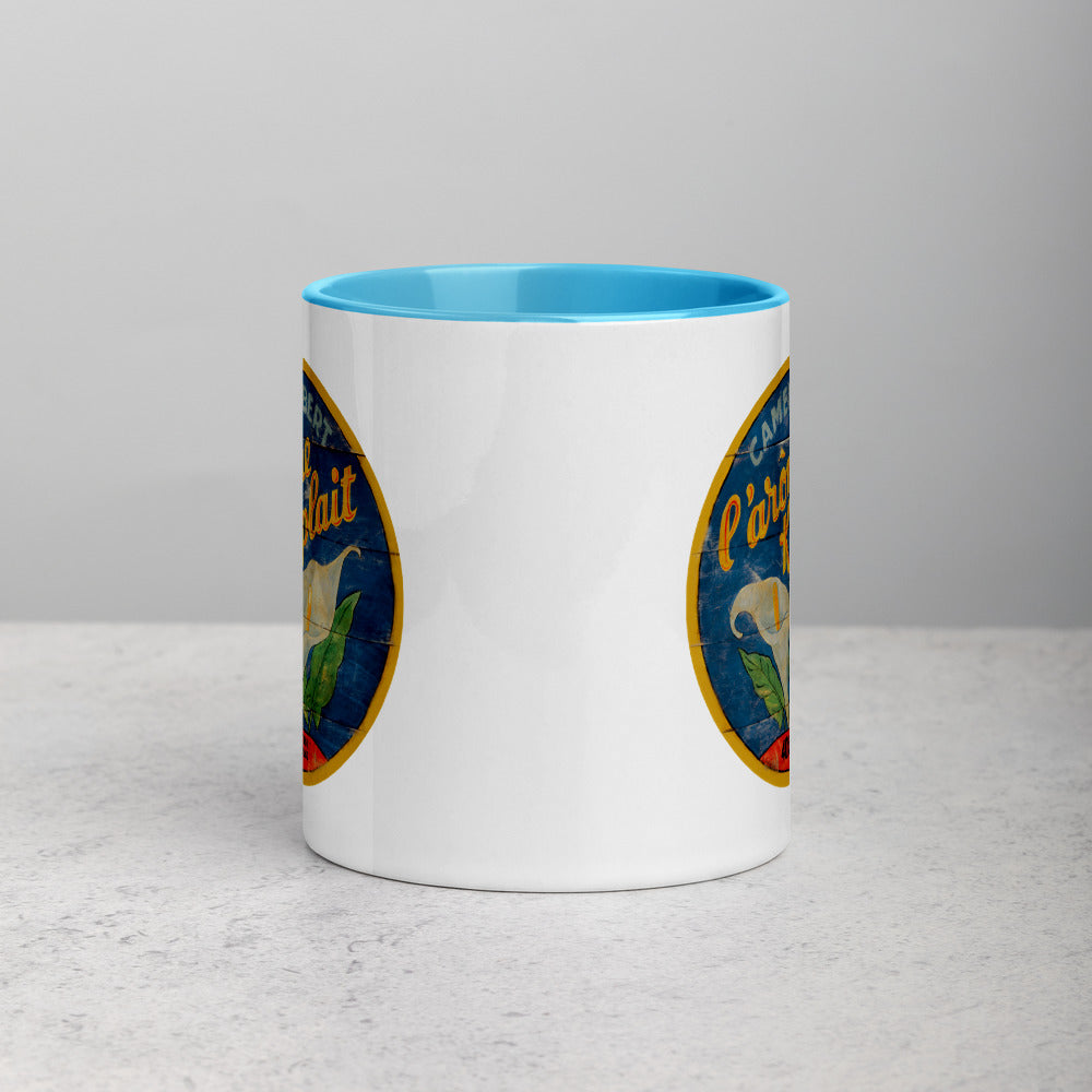 White Calla Lily Mug with Color Inside