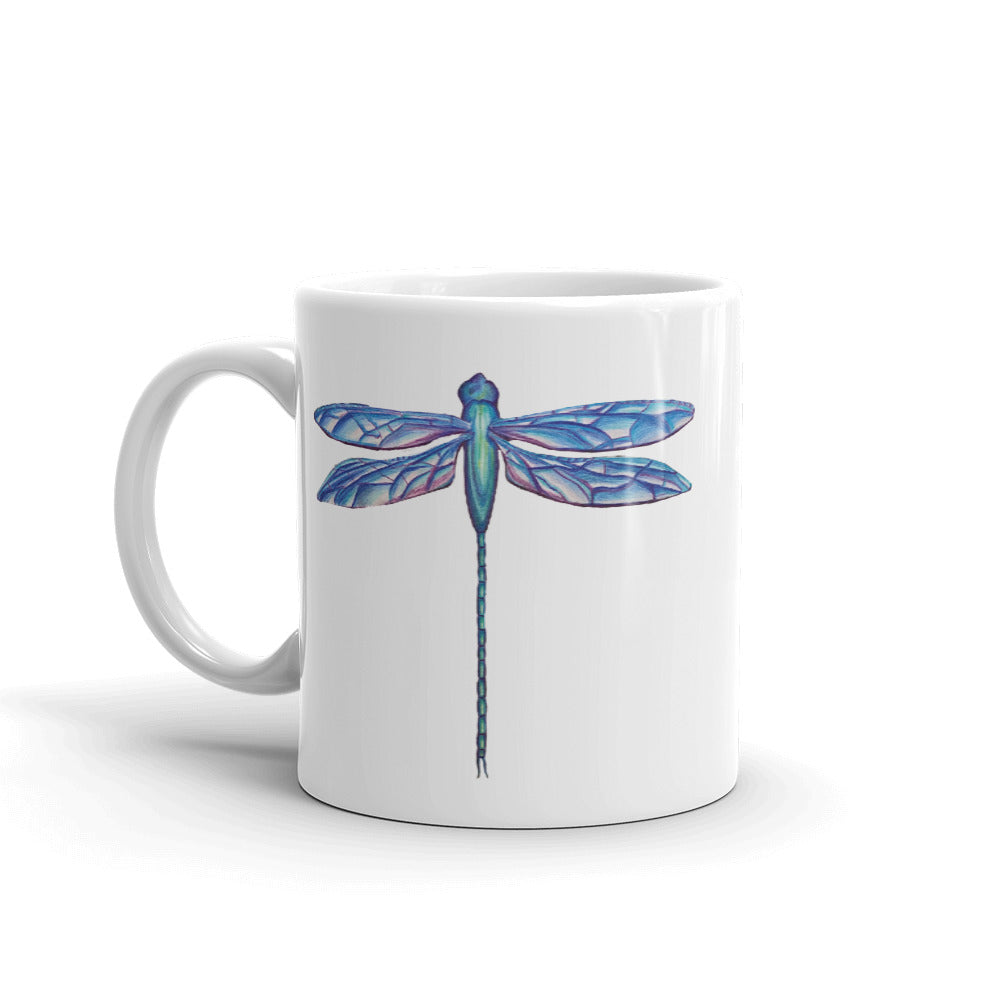 Dragonfly White Glossy Mug