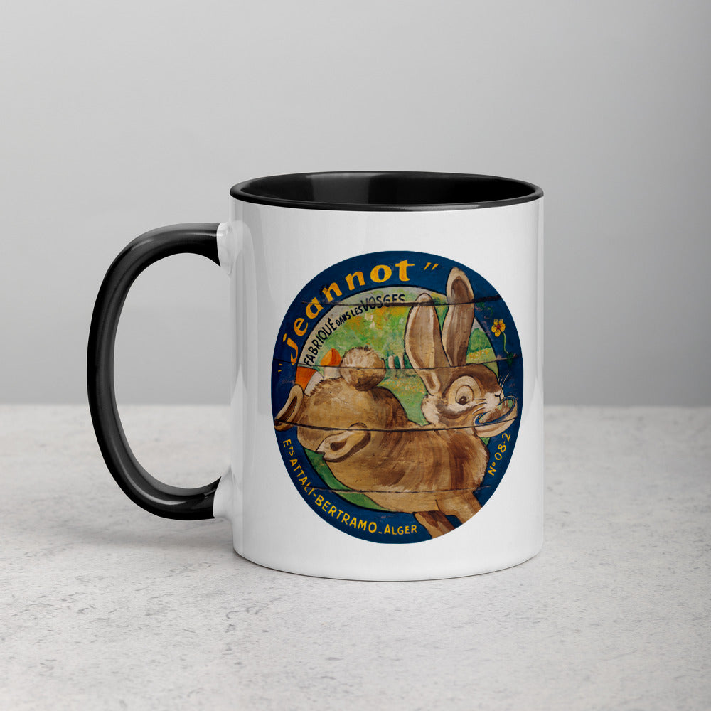 Brown Rabbit Mug with Color Inside