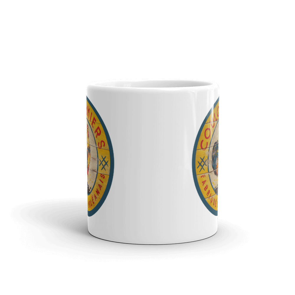 Yellow Rooster White Glossy Mug