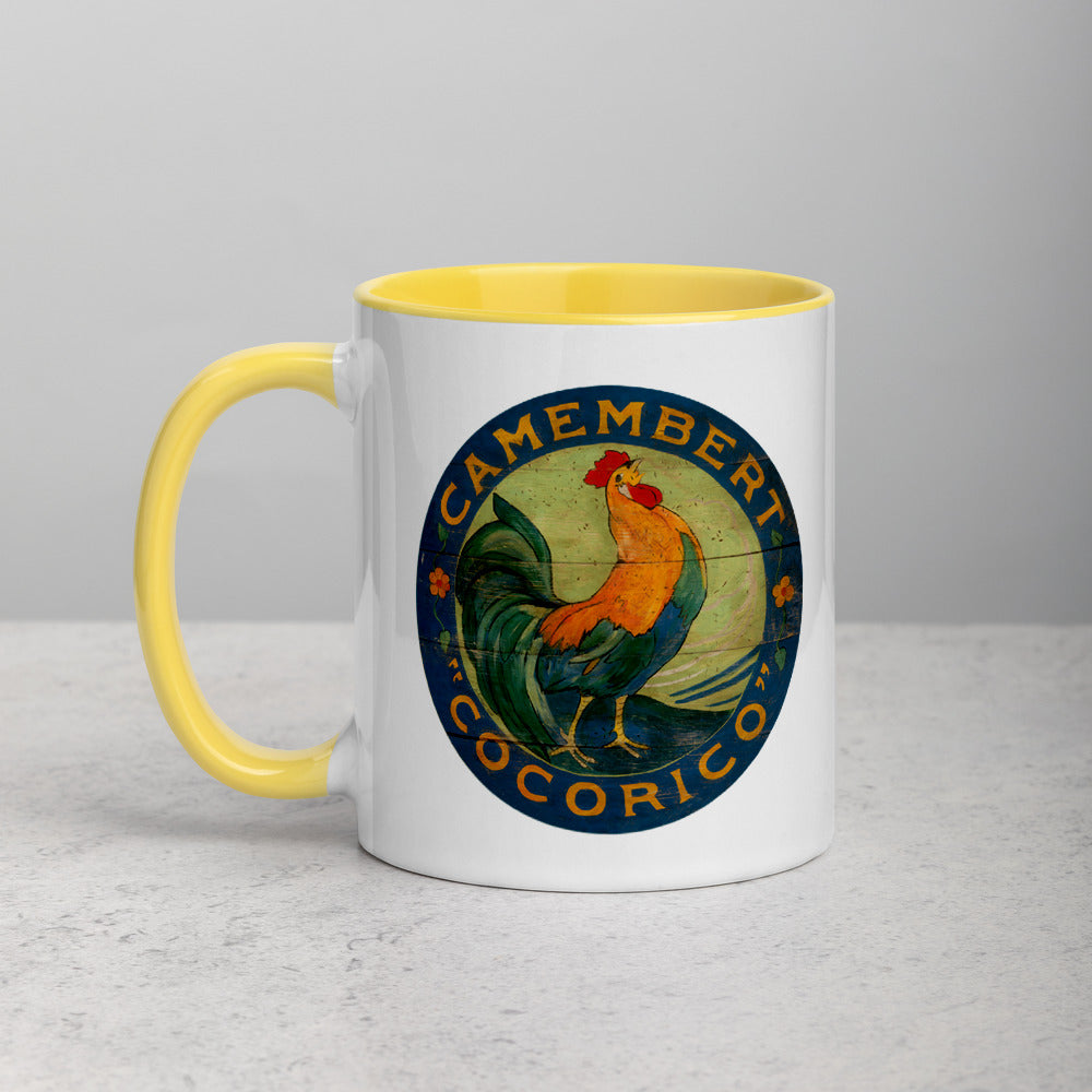 Blue Rooster Mug with Color Inside