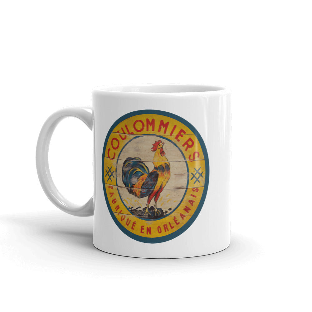 Yellow Rooster White Glossy Mug