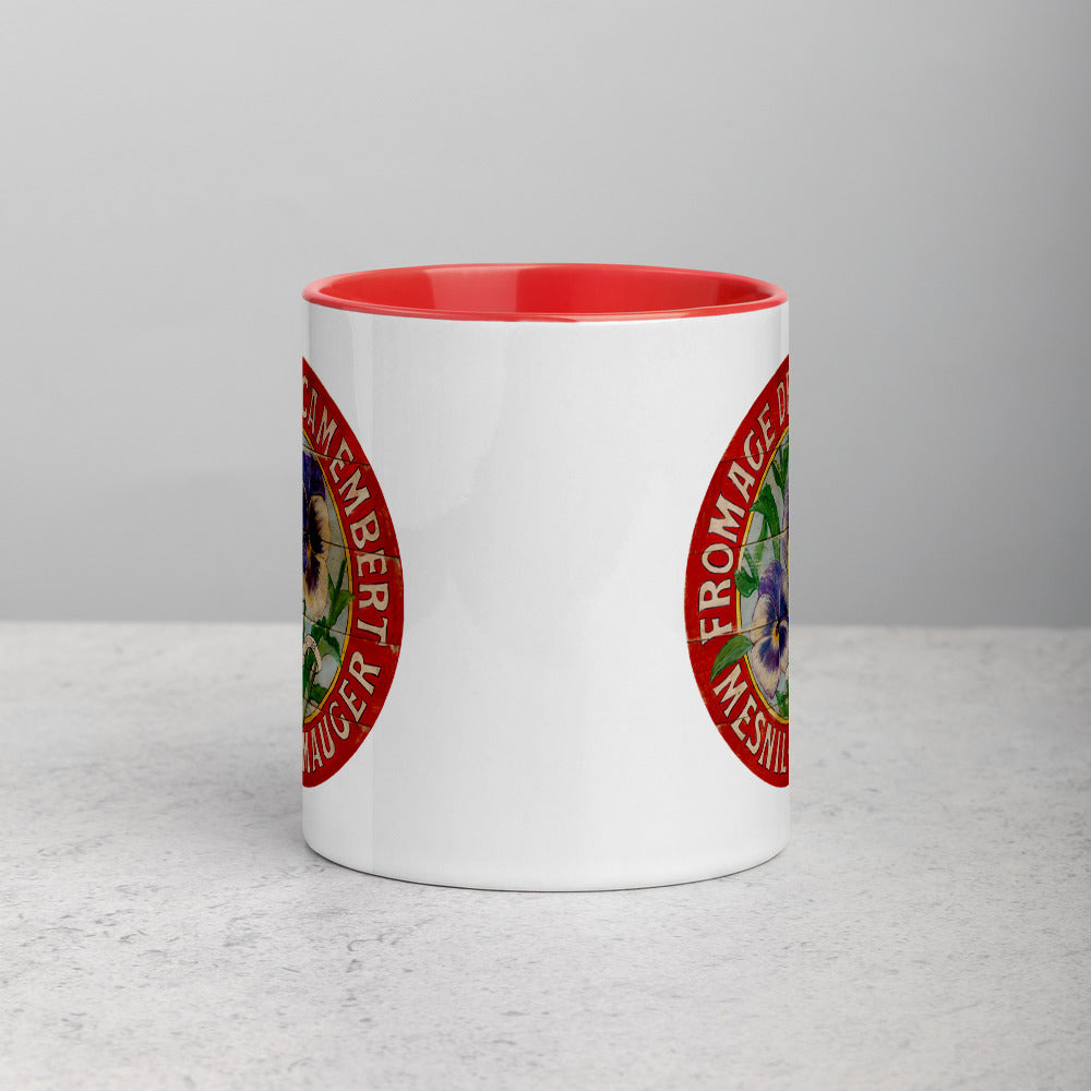 Purple Pansies Mug with Color Inside