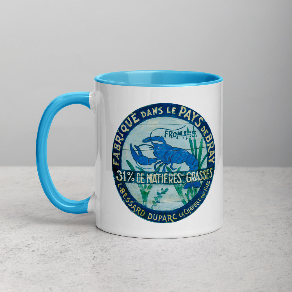 Rare Blue Lobster Mug with Color Inside