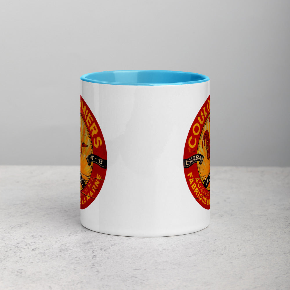 Red and Yellow Rooster Mug with Color Inside