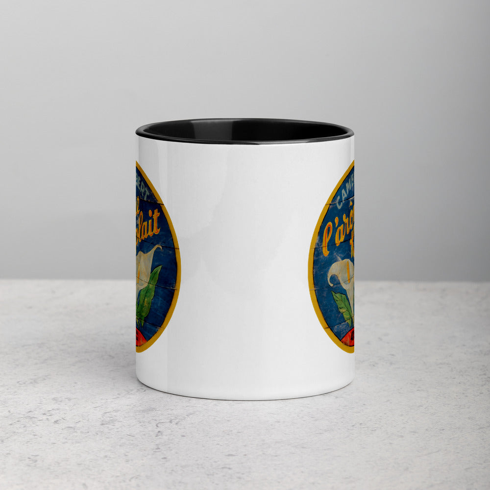 White Calla Lily Mug with Color Inside