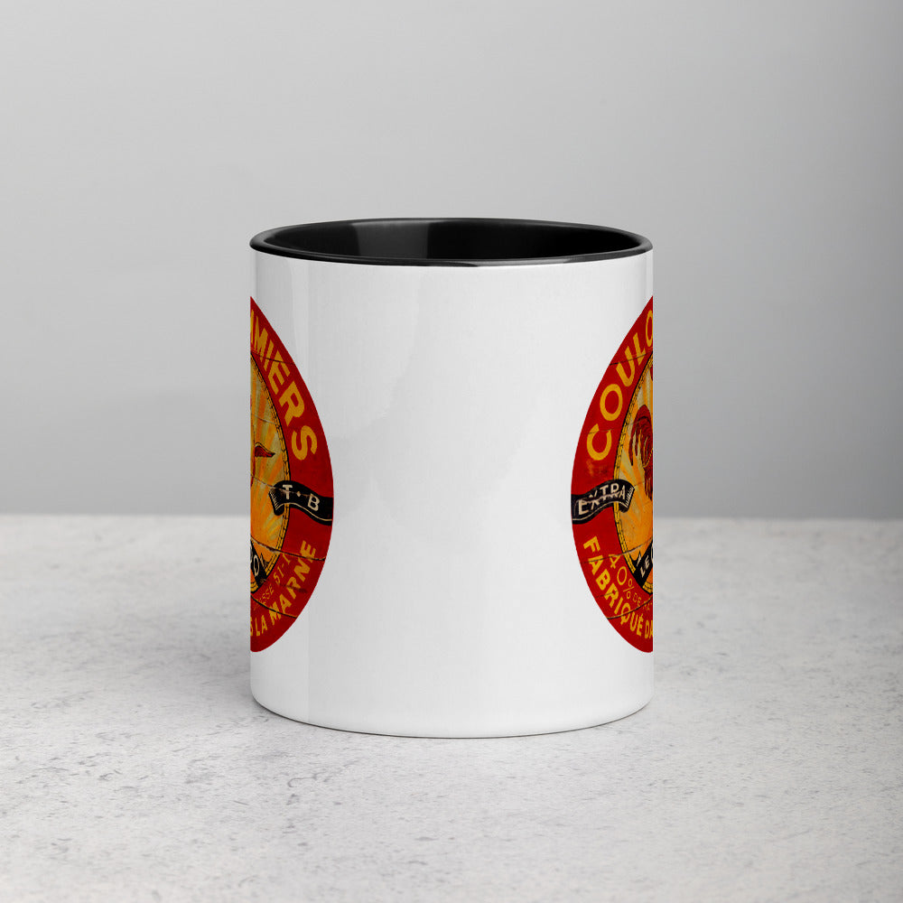 Red and Yellow Rooster Mug with Color Inside
