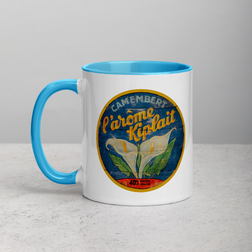 White Calla Lily Mug with Color Inside