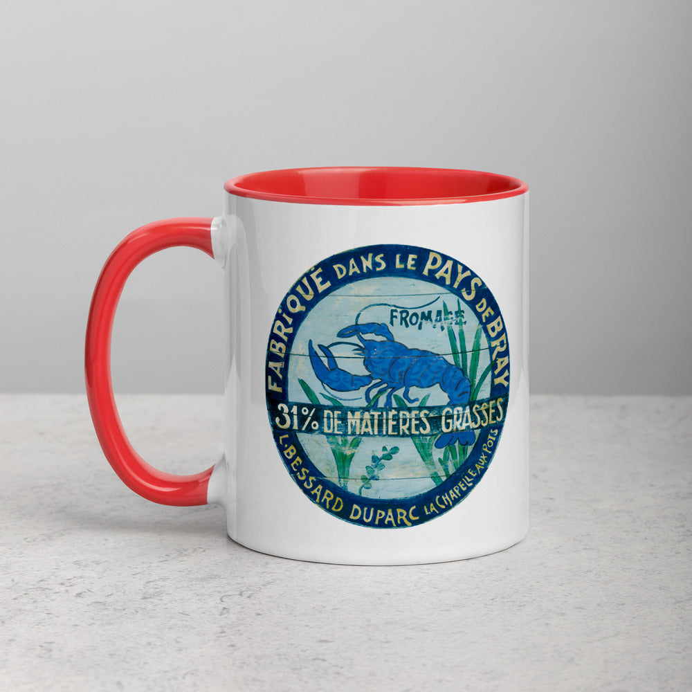 Rare Blue Lobster Mug with Color Inside