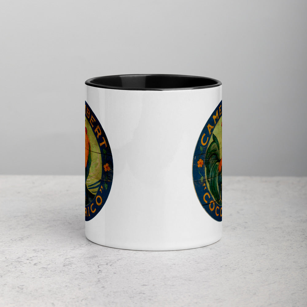 Blue Rooster Mug with Color Inside