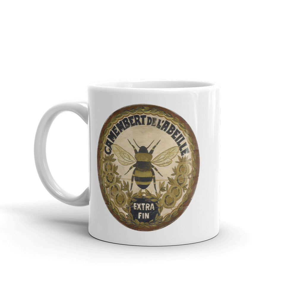 Gold Bee White Glossy Mug