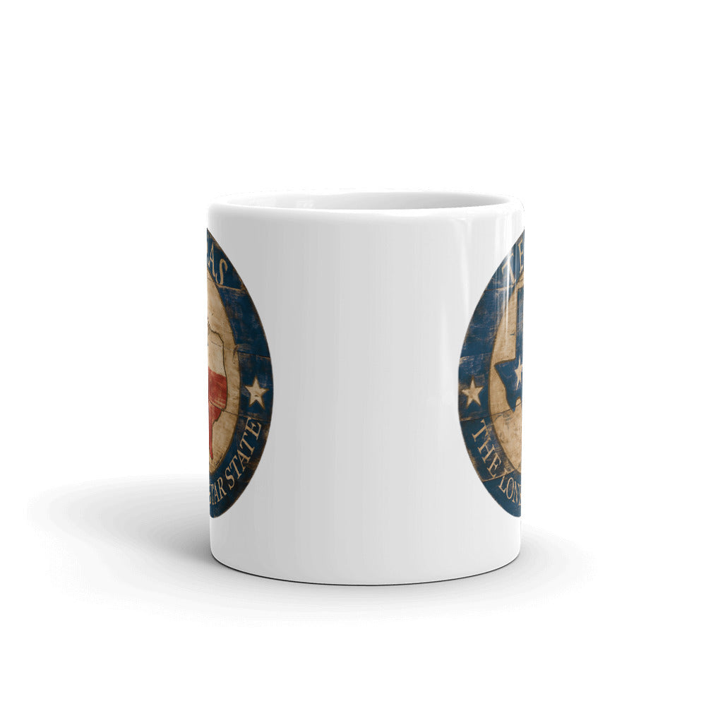 Texas White Glossy Mug
