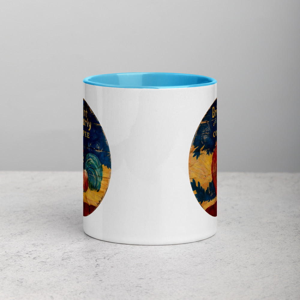 Bright & Early Rooster Mug with Color Inside