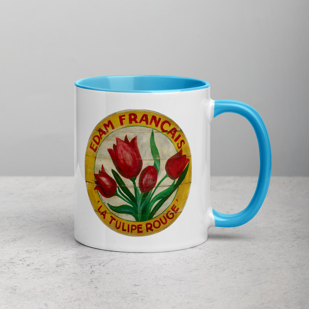 Red Tulip Mug with Color Inside