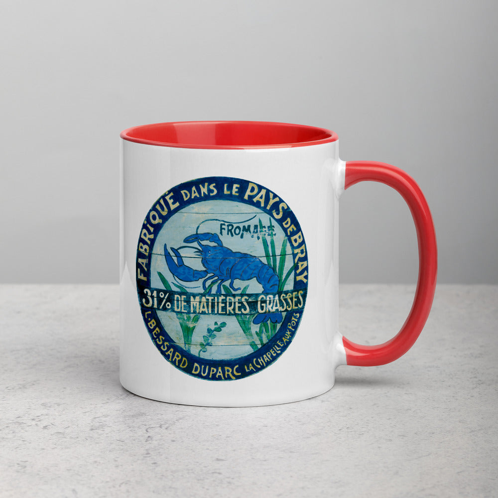 Rare Blue Lobster Mug with Color Inside