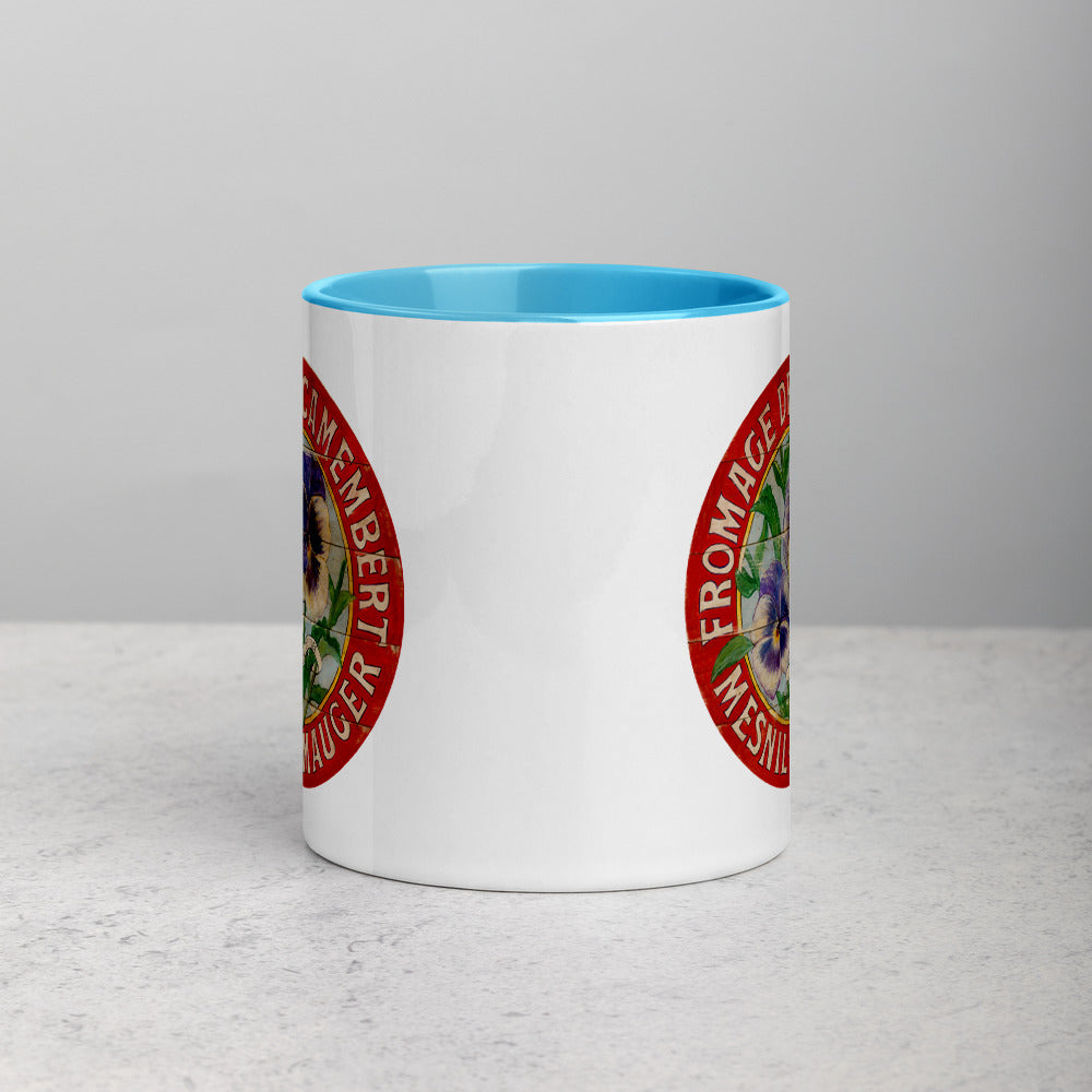 Purple Pansies Mug with Color Inside