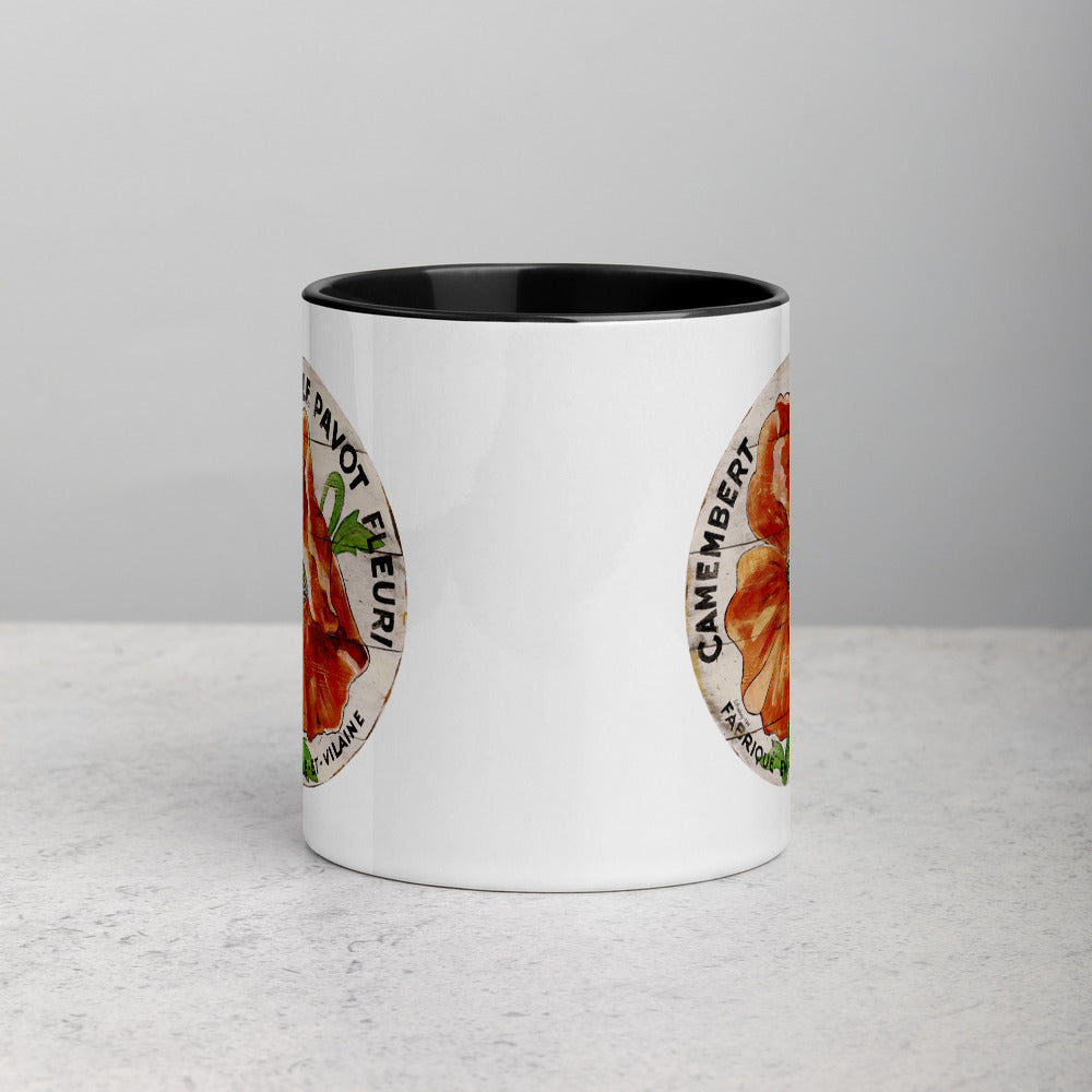 Orange Poppy Mug with Color Inside
