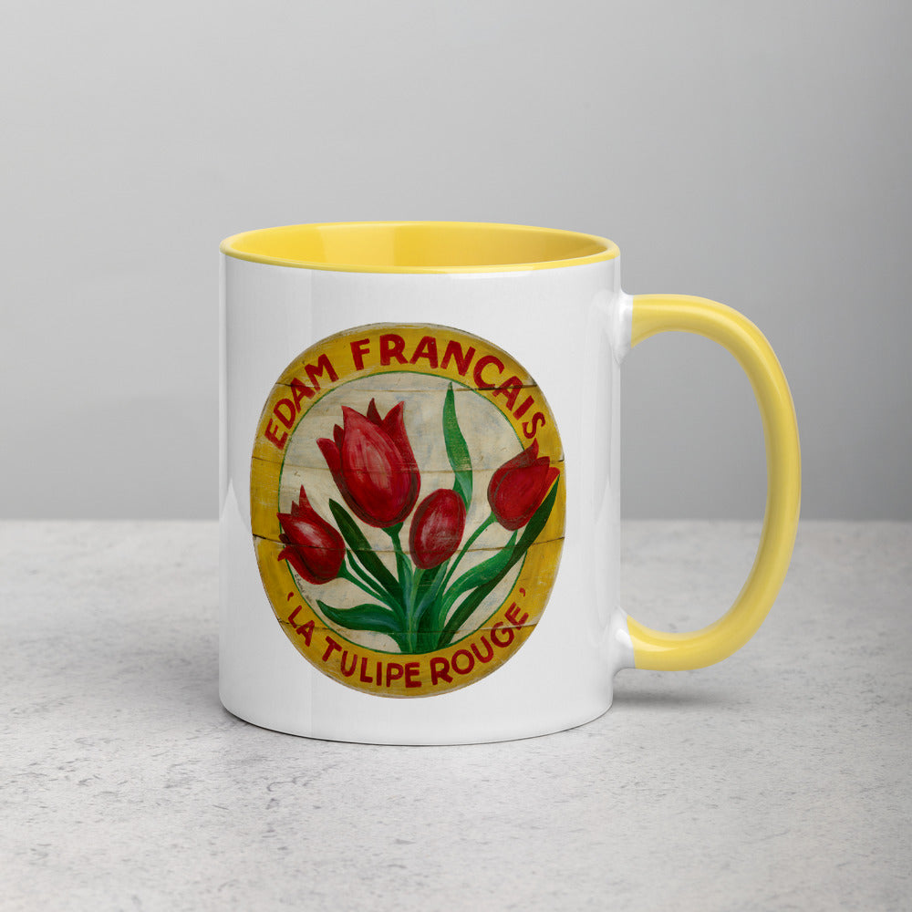 Red Tulip Mug with Color Inside