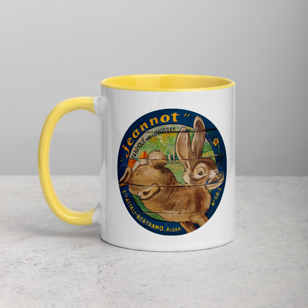 Brown Rabbit Mug with Color Inside