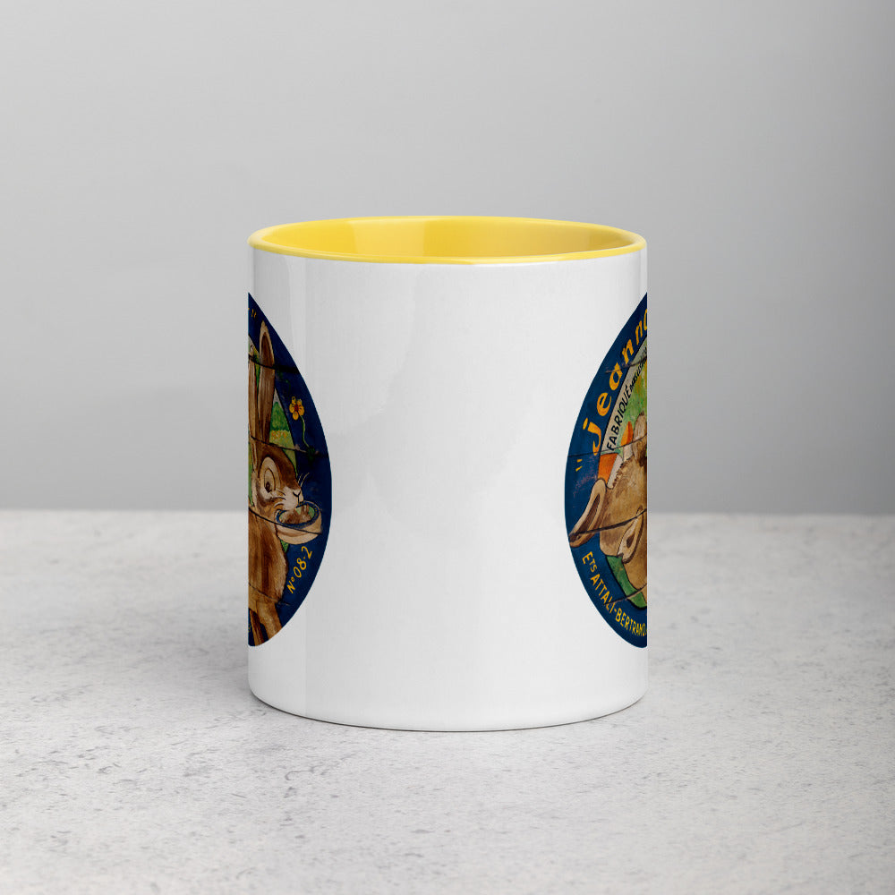 Brown Rabbit Mug with Color Inside