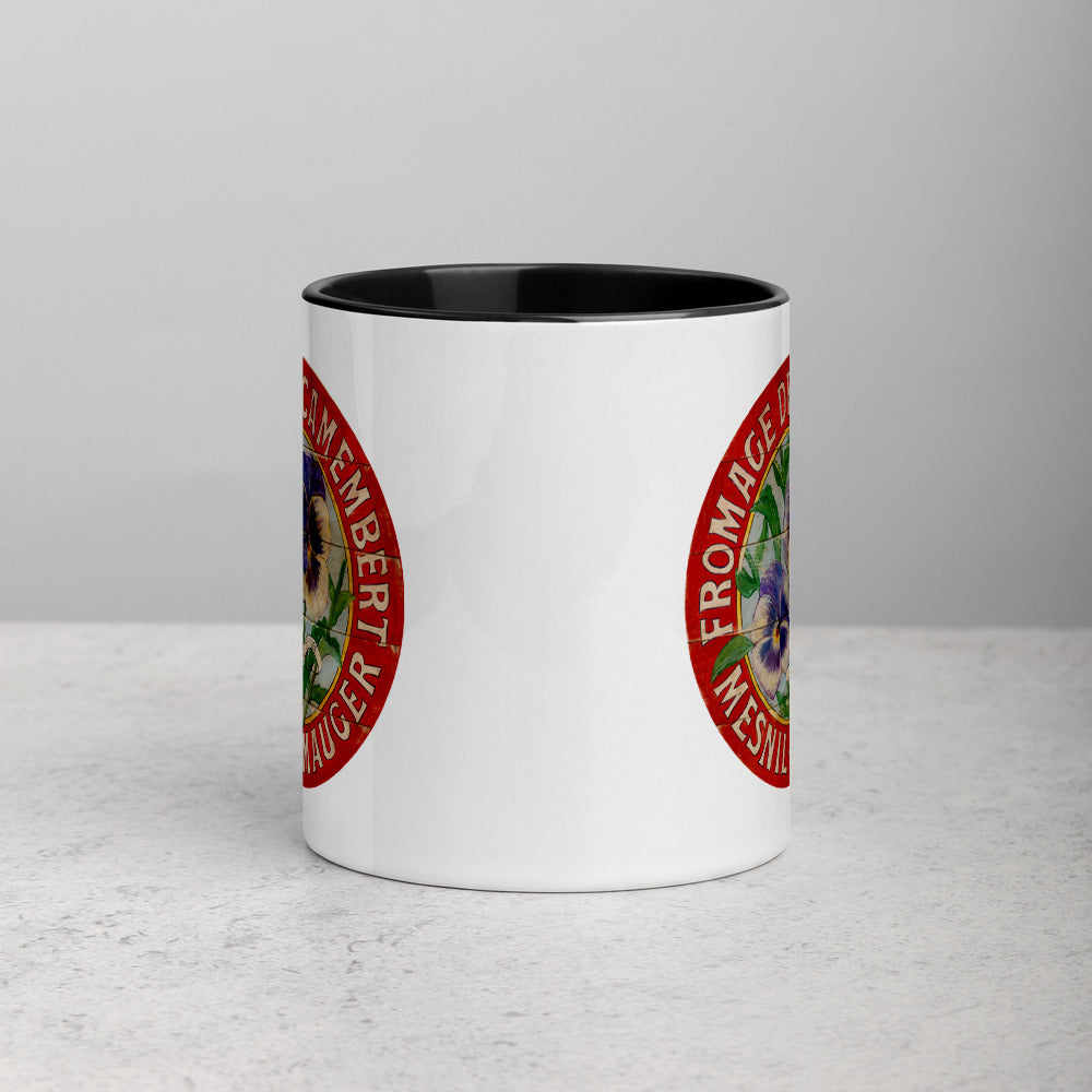 Purple Pansies Mug with Color Inside