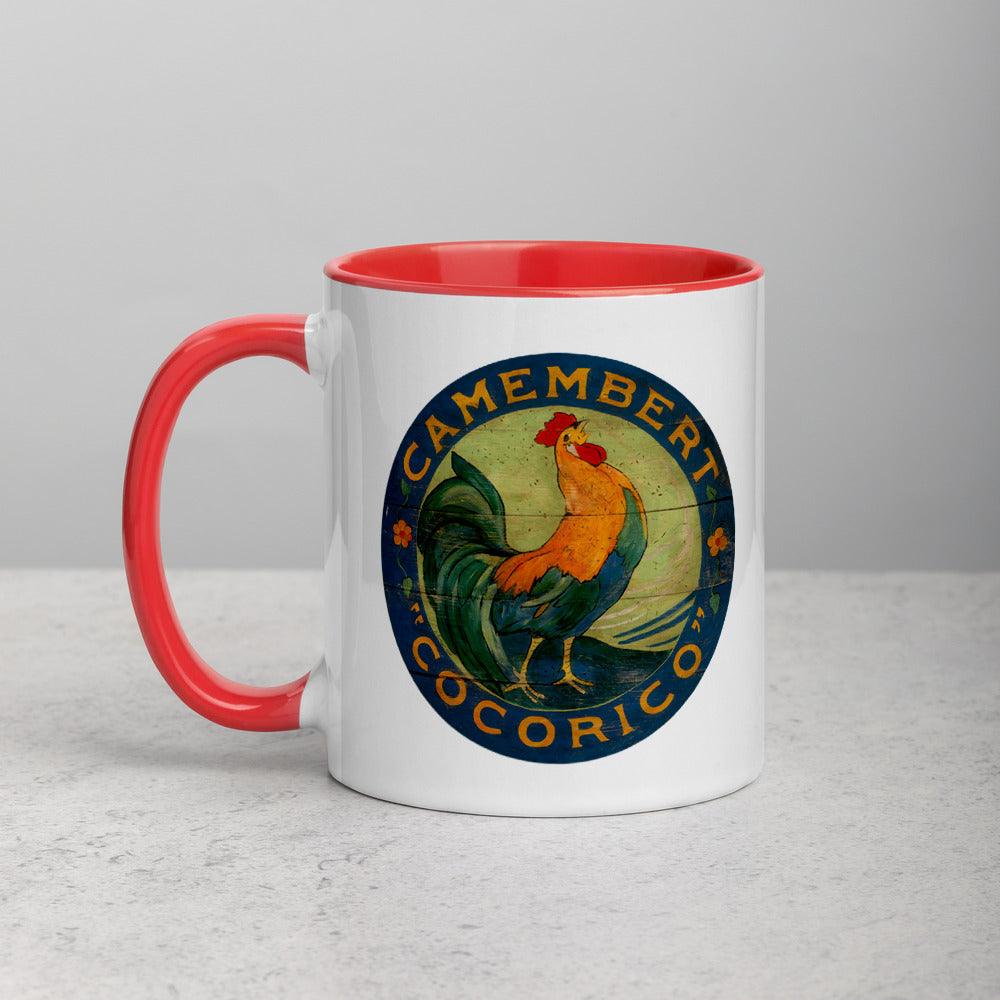 Blue Rooster Mug with Color Inside