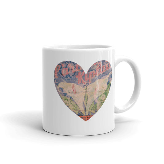 Heart Mug with our White Calla Lily Art