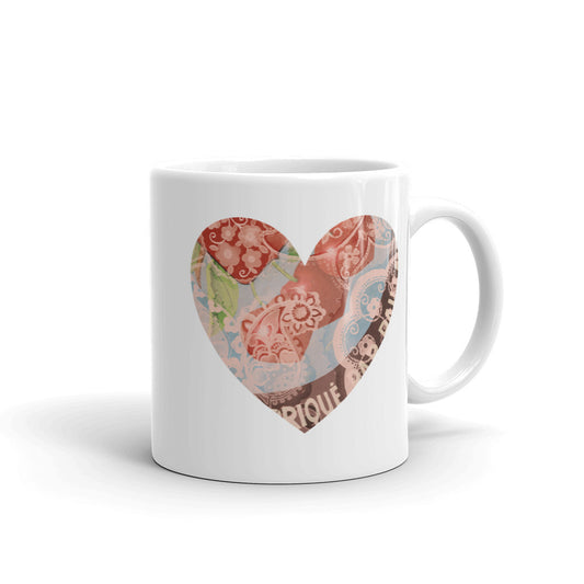 Heart Mug with our Red Cherries Art