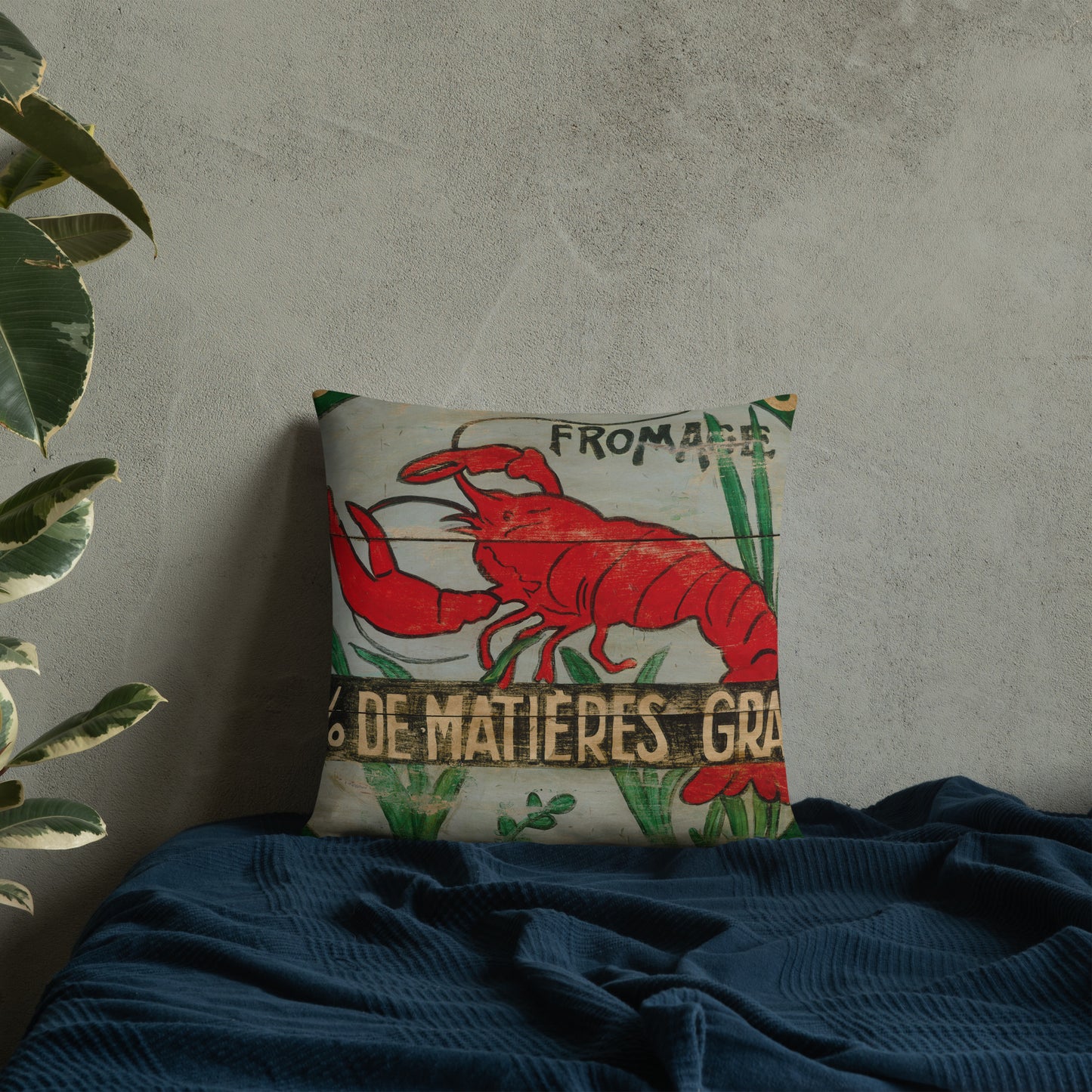 18 x 18 Red Lobster Throw Pillow