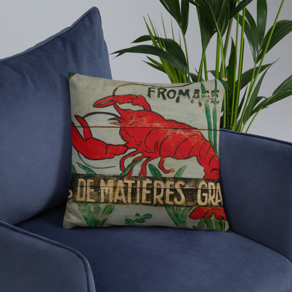 18 x 18 Red Lobster Throw Pillow