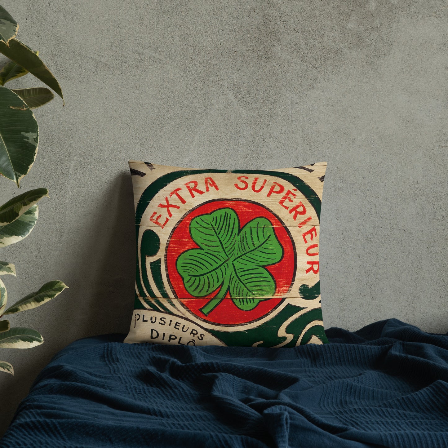 18 x 18 Lucky Clover Throw Pillow