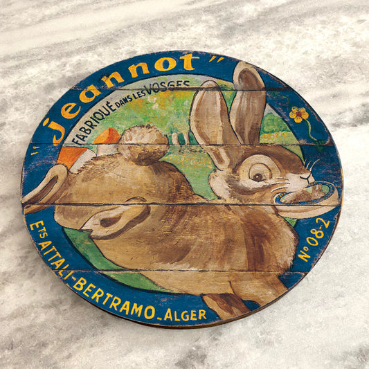 Brown Rabbit on Wood Lazy Susan - 15" or 23"