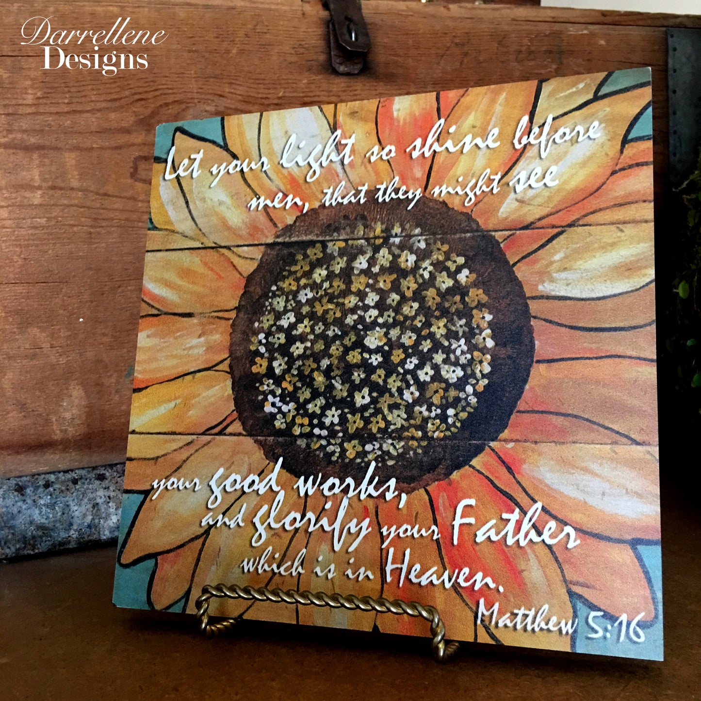 Sunflower Inspirational Art - Matthew 5:16