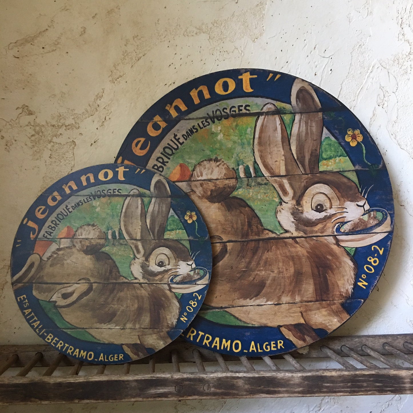 Brown Rabbit with Cheese 15" or 23" Wall Art or Lazy Susan (