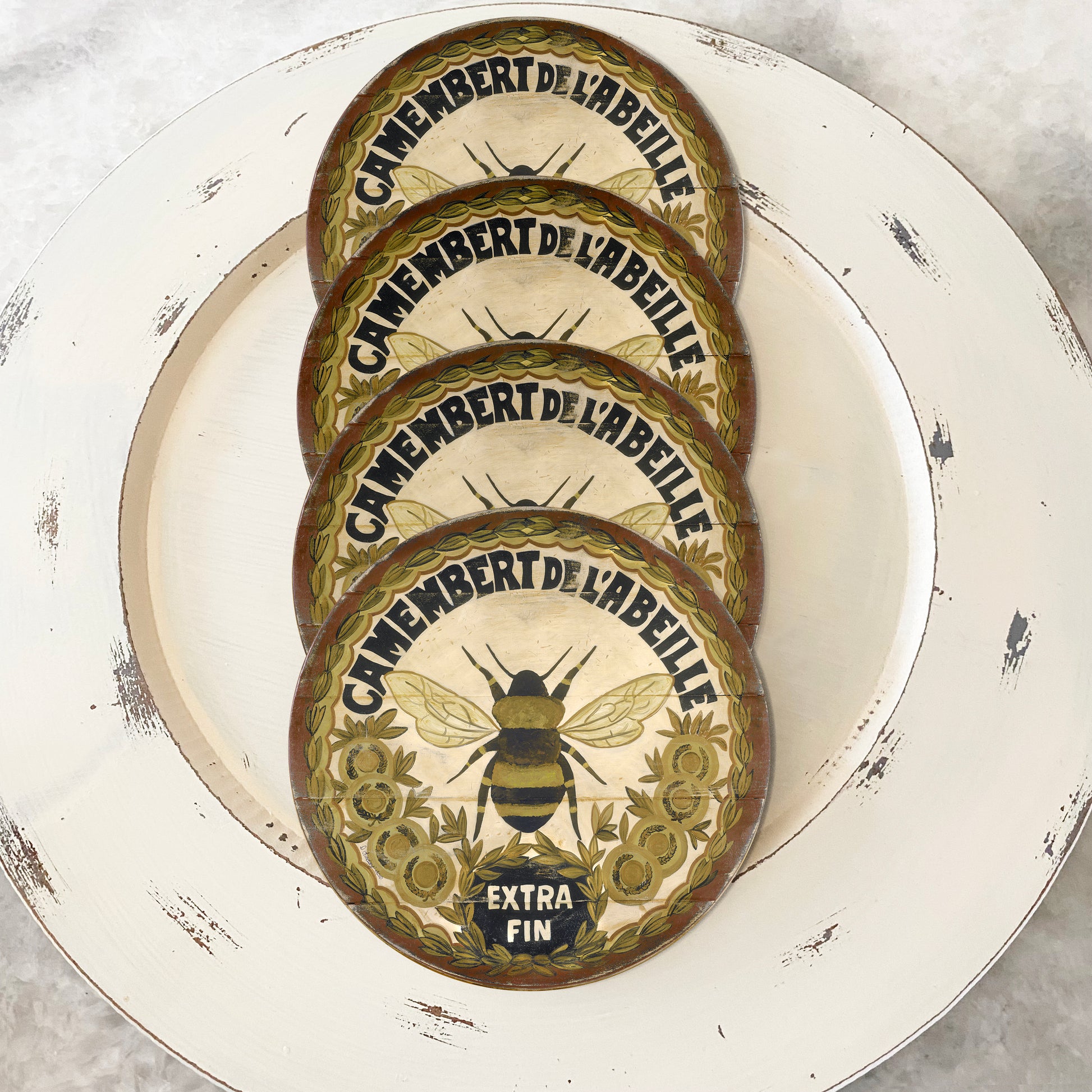 Gold Bee Coasters (set of 4)