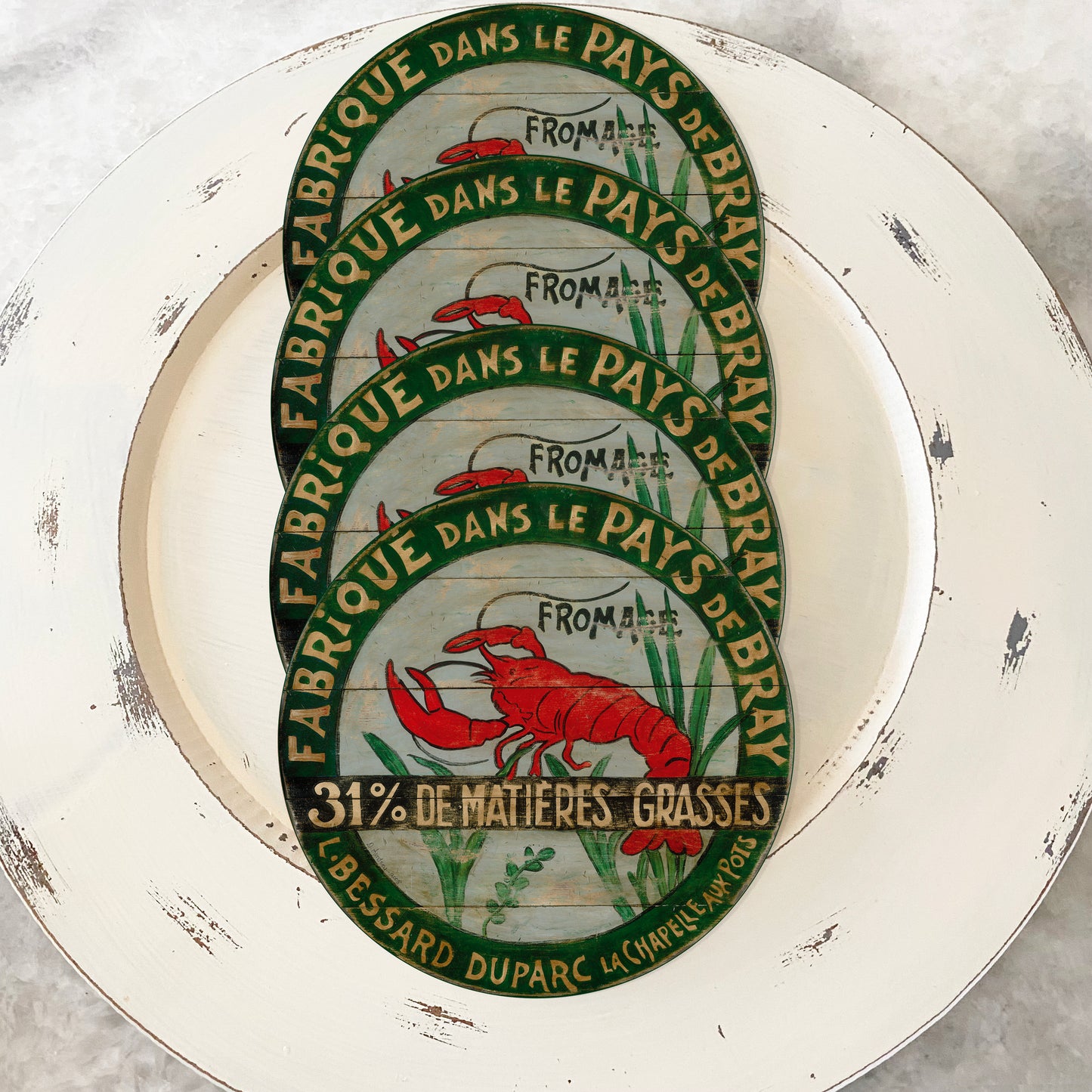 Red Lobster Coasters (set of 4)