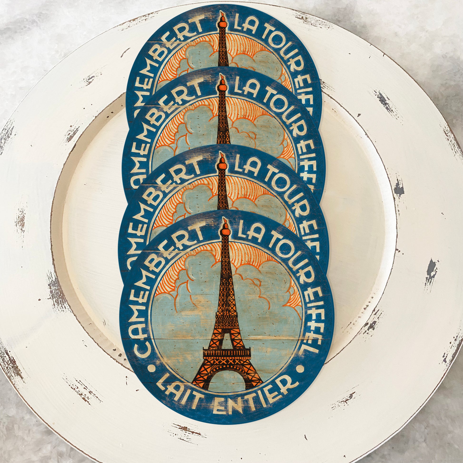 Eiffel in Clouds Coasters (set of 4)