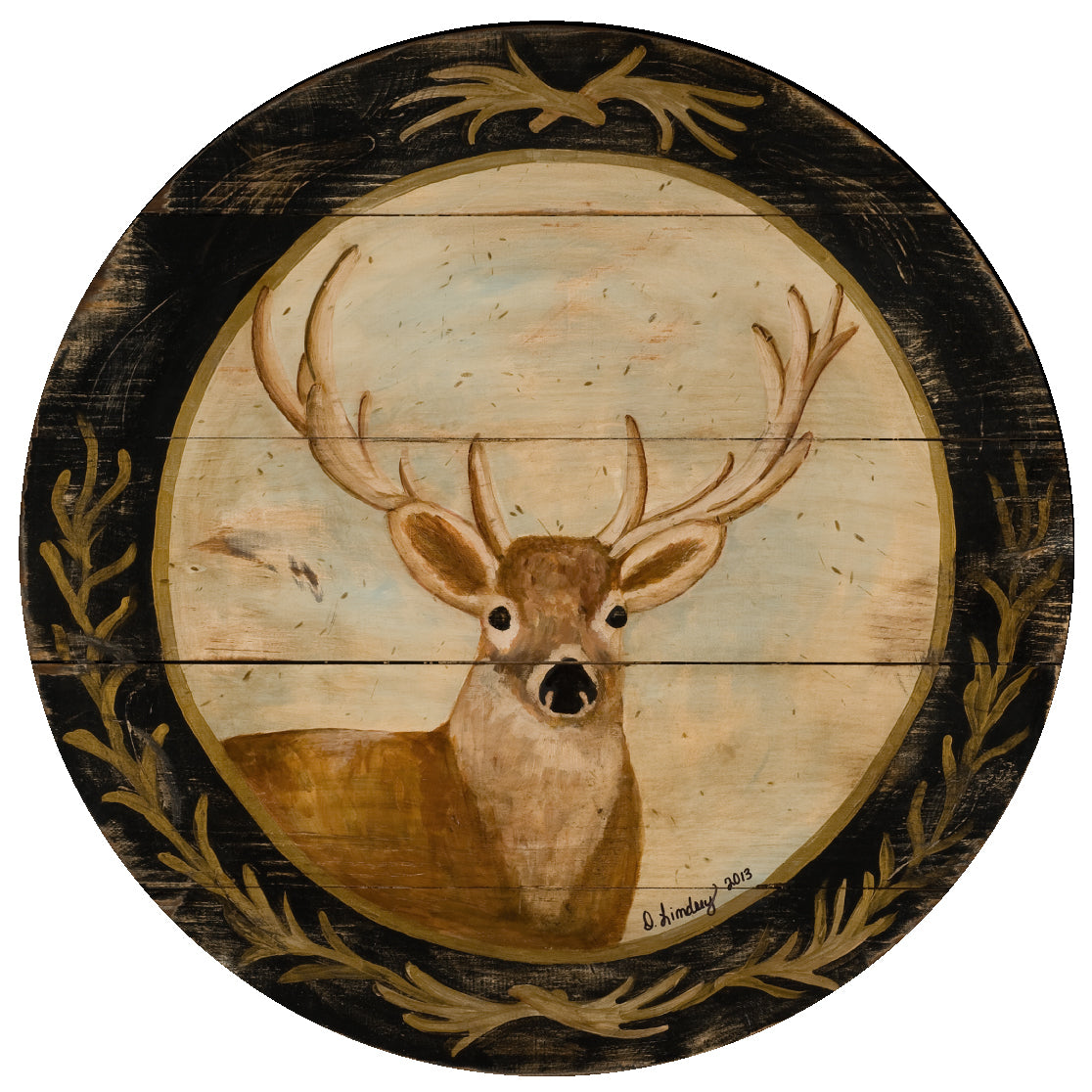 Deer with black border Wall Art or Lazy Susan