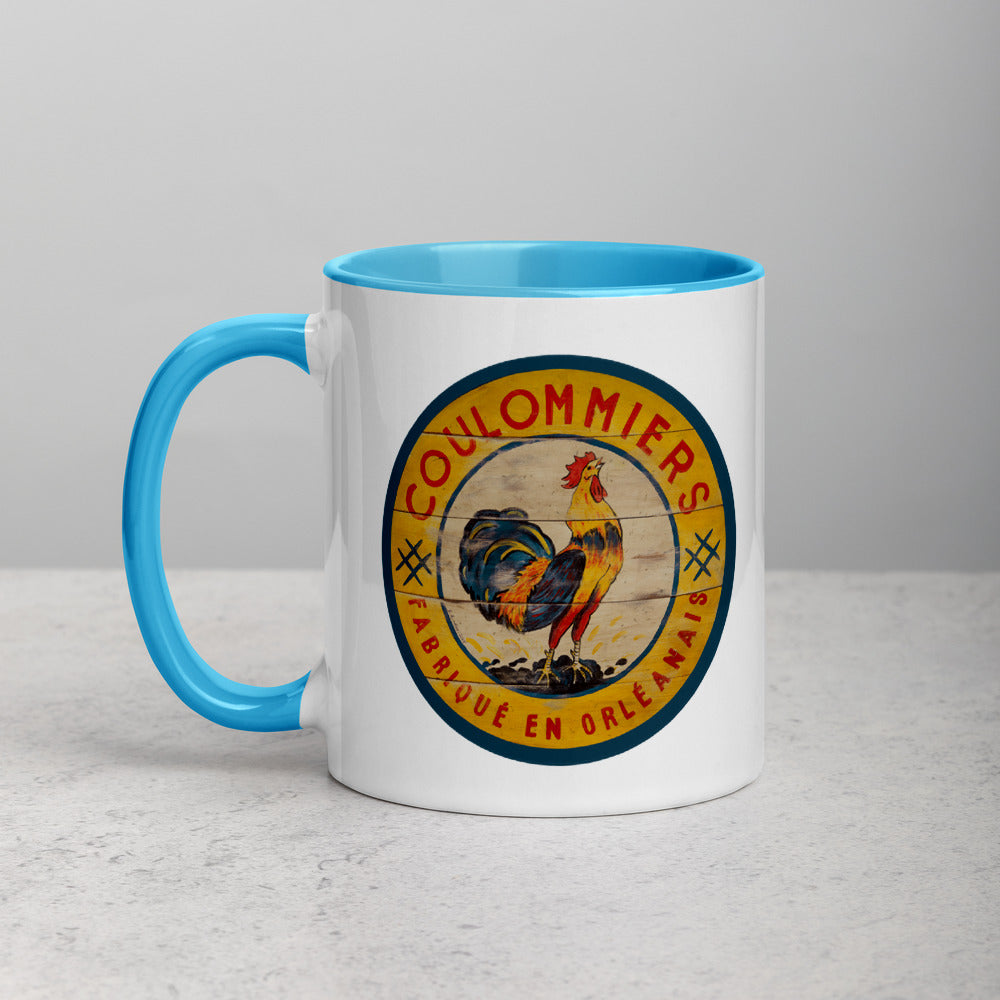 Yellow Rooster Mug with Color Inside