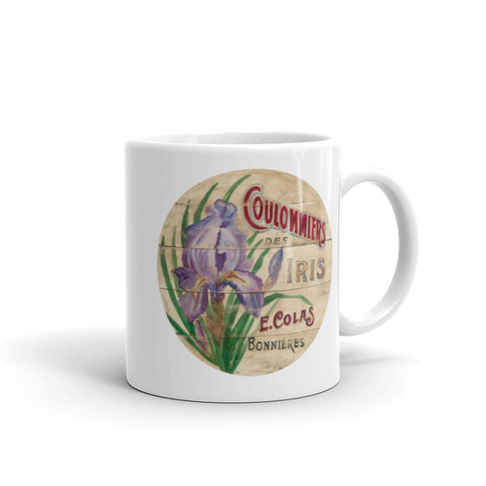 Purple Iris White Glossy Mug