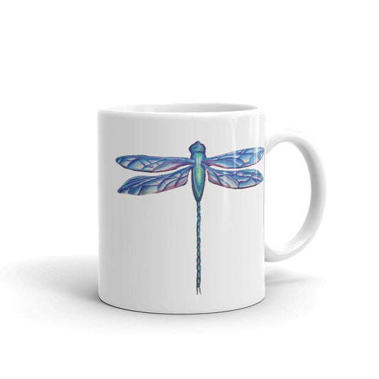Dragonfly White Glossy Mug