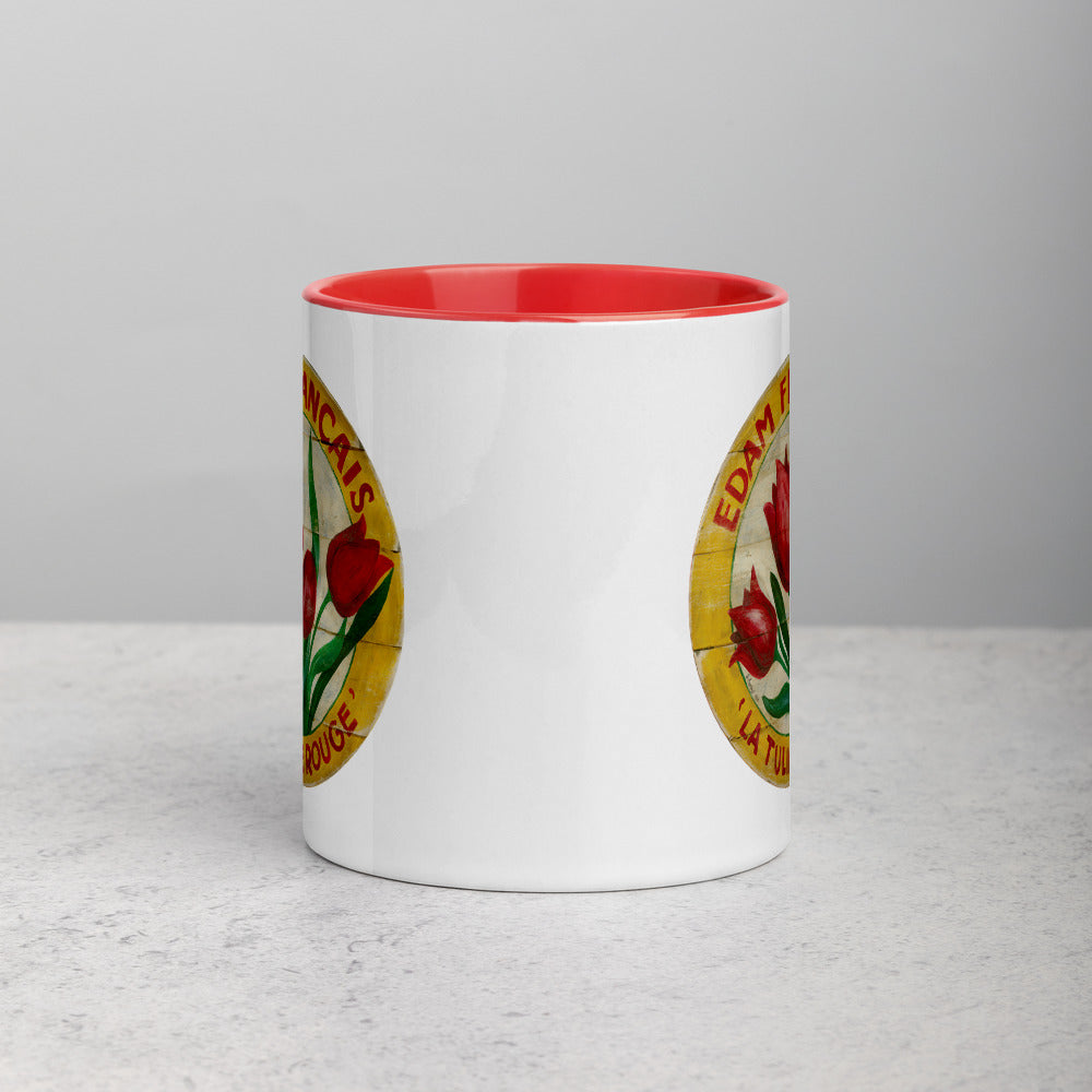 Red Tulip Mug with Color Inside