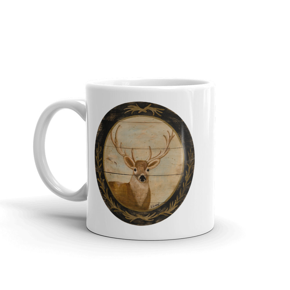 Deer White Glossy Mug