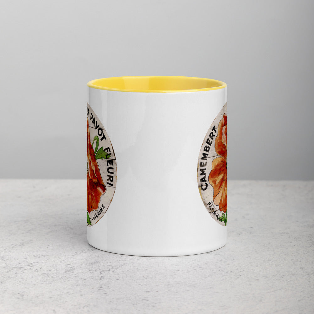 Orange Poppy Mug with Color Inside